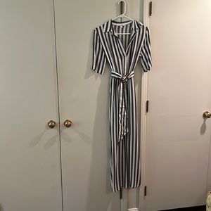 BB Dakota blue striped maxi dress. Size small.